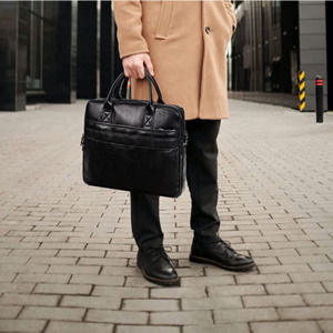 NEW! Stylish Leather Limpton Buisness Satchel